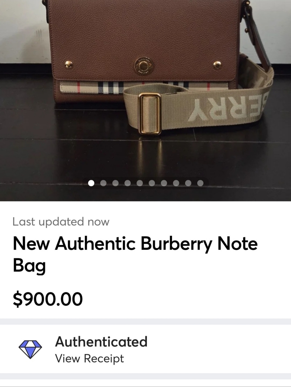 New Authentic Burberry Note Bag - Picture 11 of 11